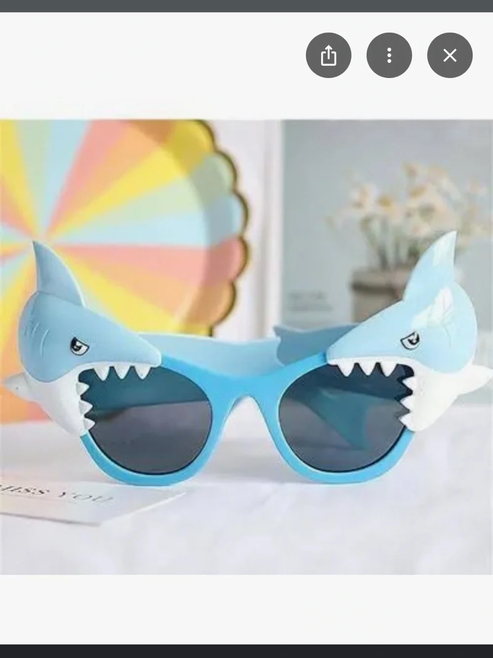 Shark Fun Shades Sunglasses - Light Blue
